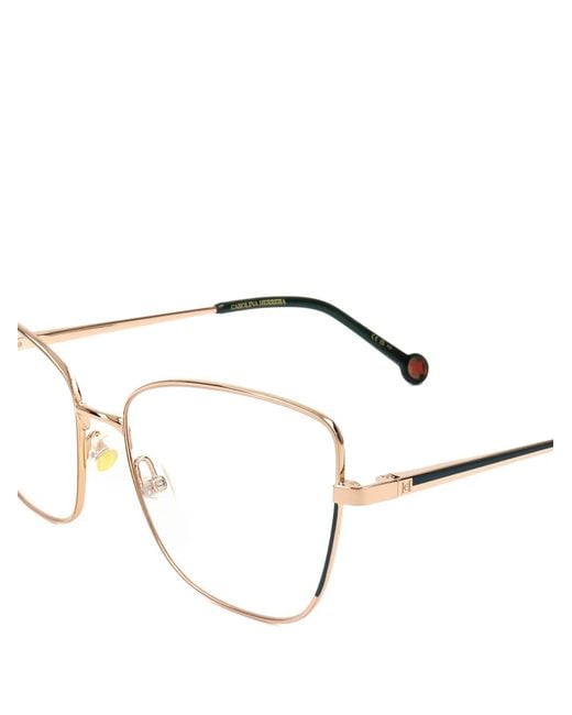 Carolina Herrera White Geometric-Frame Glasses