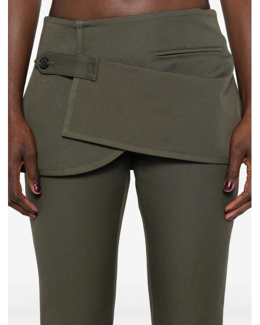 Courreges Black Cotton Bootcut Trousers