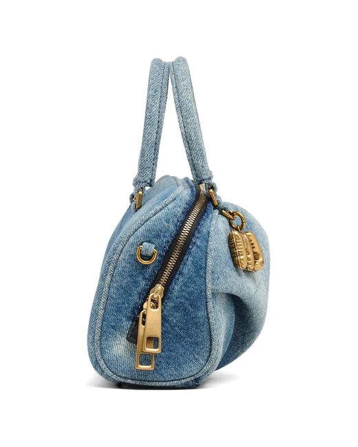 Marc Jacobs Blue Mini The Wave Denim Crossbody Bag