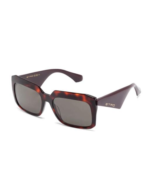 Etro Brown Rectangle-Frame Sunglasses