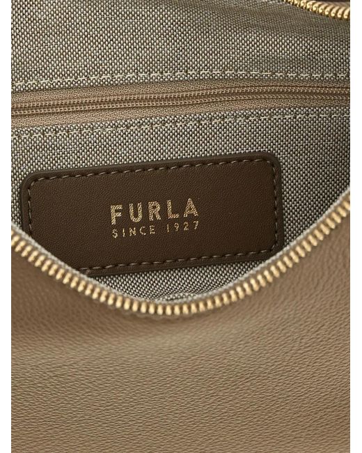 Furla White Small Goccia Leather Shoulder Bag