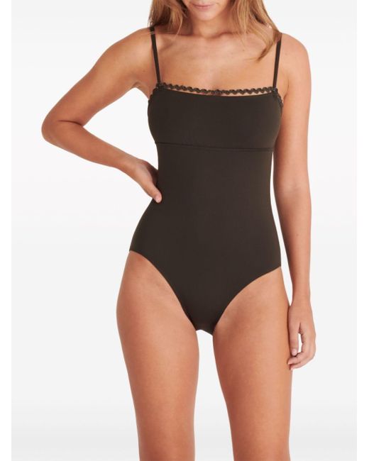 Eres Brown Night Picot-trimmed Swimsuit