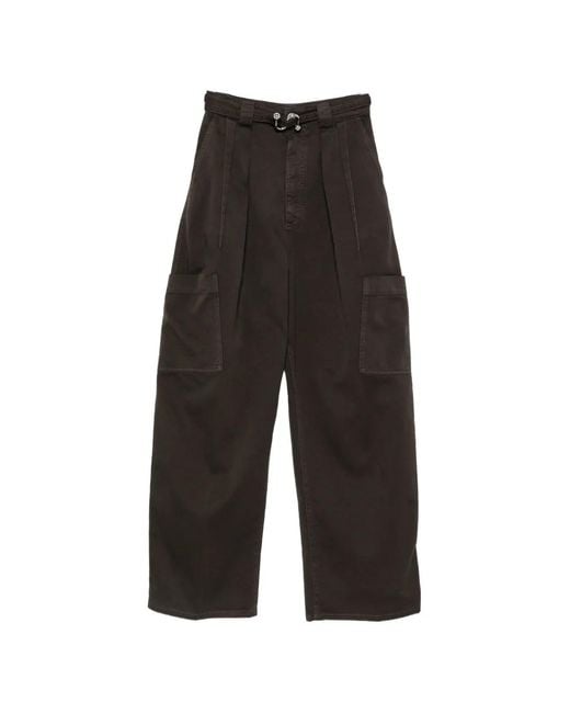 Sportmax White Pleated Wide-Leg Jeans