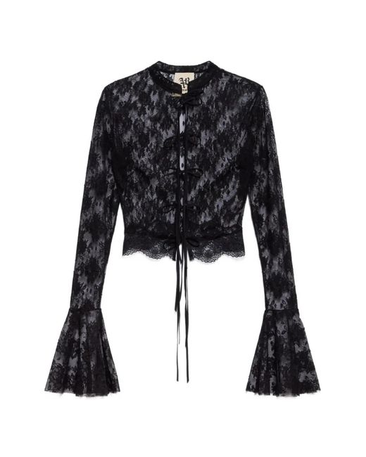Aniye By Black Chemisette Era Cropped Blouse