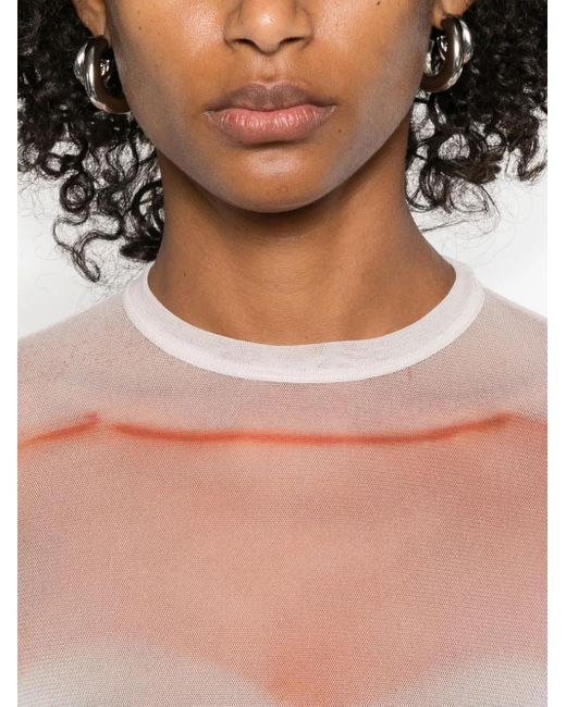 Jean Paul Gaultier プリント Tシャツ Pink