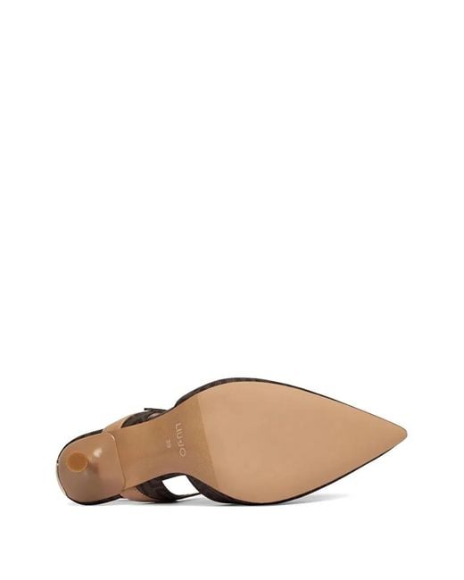 Liu Jo Brown Monogram-Pattern Slingback Pumps