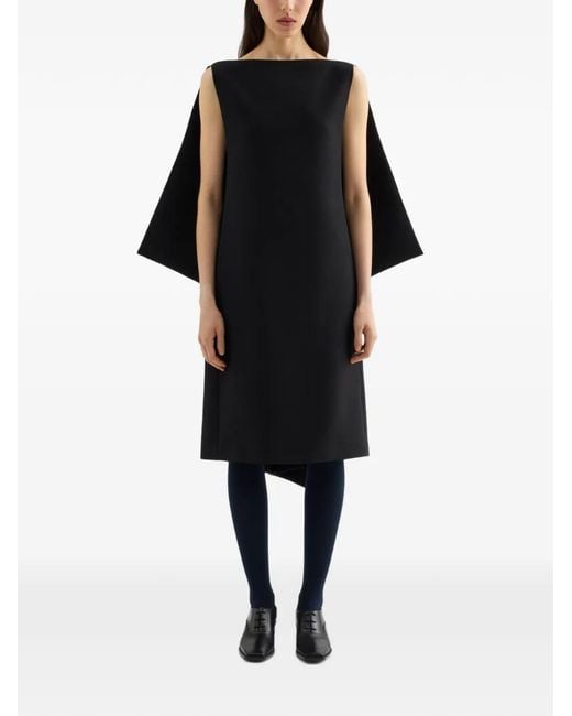 Jil Sander Black Open-Back A-Line Dress
