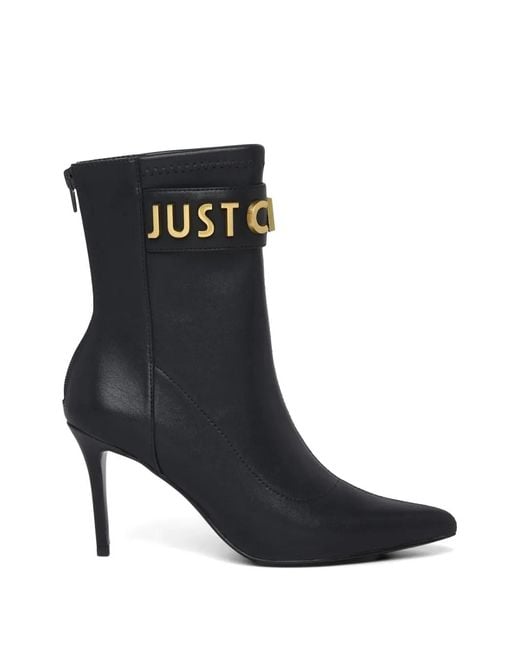 Just Cavalli Black Pointed Toe Boots