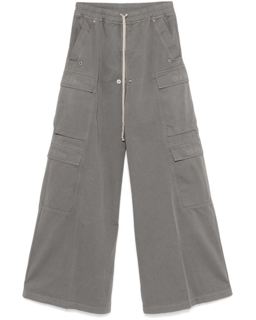 Rick Owens Gray Double Cargo Jumbo Belas Trousers for men