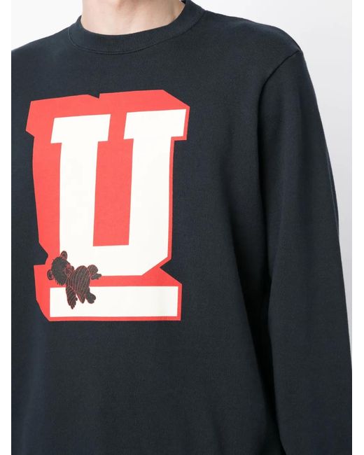 Undercover Blue Graphic-Print Cotton Sweatshirt for men