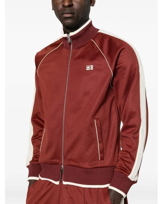 Wales Bonner Red Wb Logo Stripe Jersey Track Jacket for men