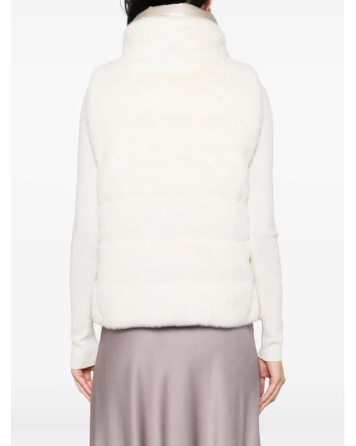 Herno Mouwloze Parka in het White