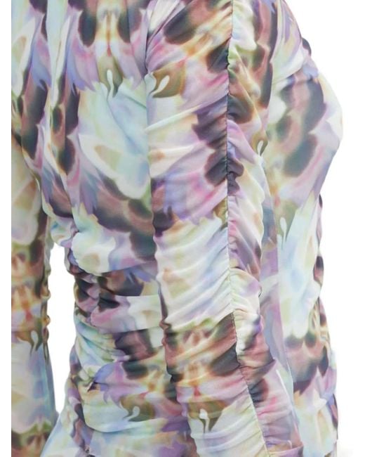 Résumé Gray Ruched Long-Sleeve Top