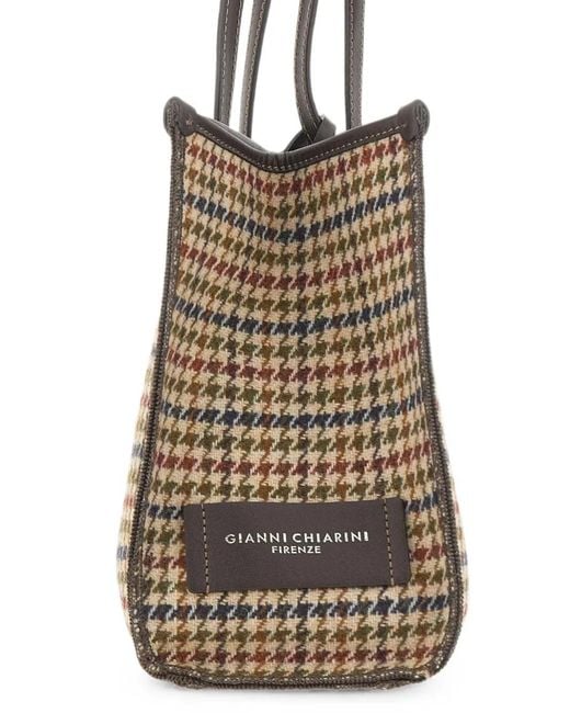 MARCELLA CLUB White Medium Marcella Houndstooth Tote Bag