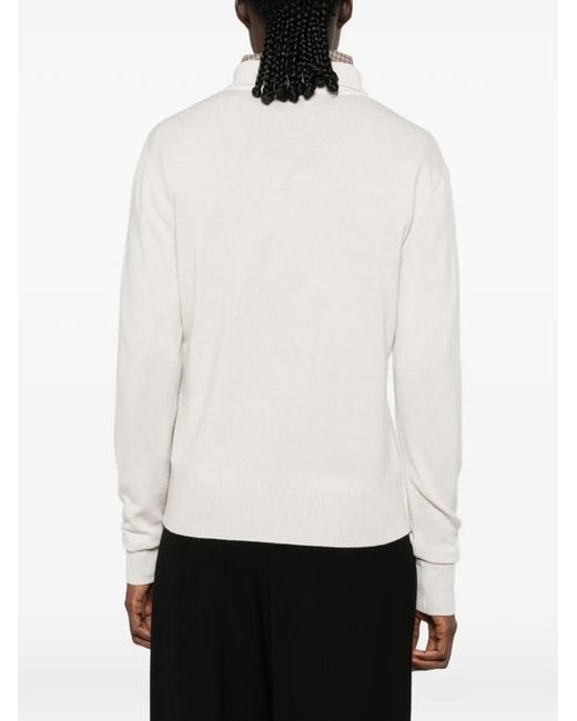 19.61 MILANO White Miura Button-Up Chest-Pocket Polo Top