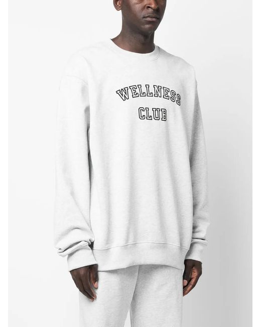 Sporty & Rich White Slogan-Print Cotton Sweatshirt