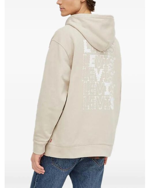 Levi's Natural Drawstring Logo Hoodie for men
