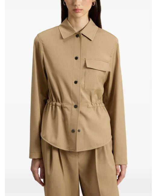 Woolrich Natural Drawstring Pocket Overshirt
