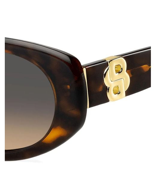 Boss Brown Logo-Detail Sunglasses