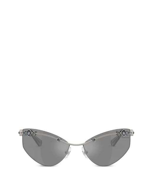 Swarovski Gray Crystal-Embellished Sunglasses