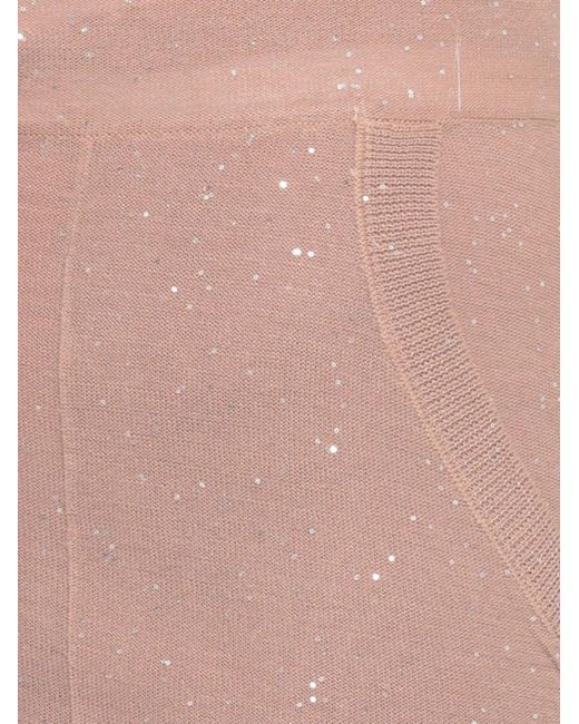 Kangra Pink Sequin-Embellished Drawstring-Fastening Trousers