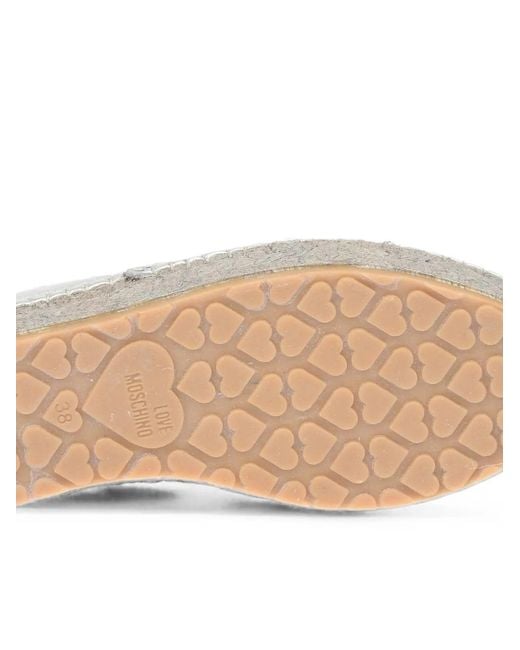 Moschino White Round-Toe Espadrilles