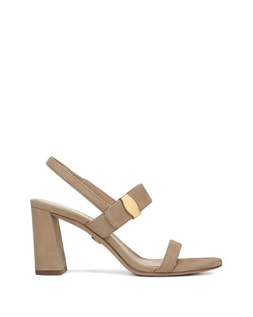 Veronica Beard Natural Genetta Buckle Strap Sandals