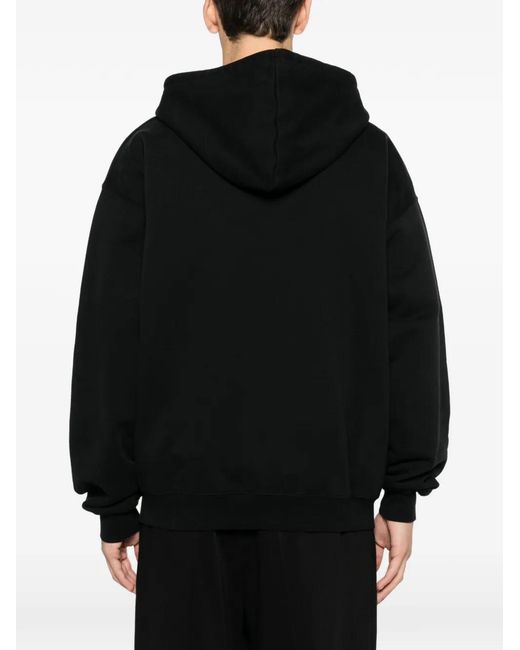 MEDEA Black Lapels Zip Hoodie Jacket