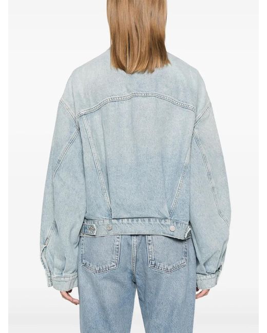 Agolde Blue 100% Cotton Stylish Jacket