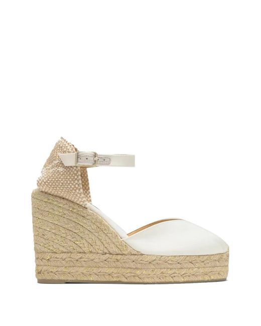 Castaner Natural Platform Ankle Strap Espadrilles
