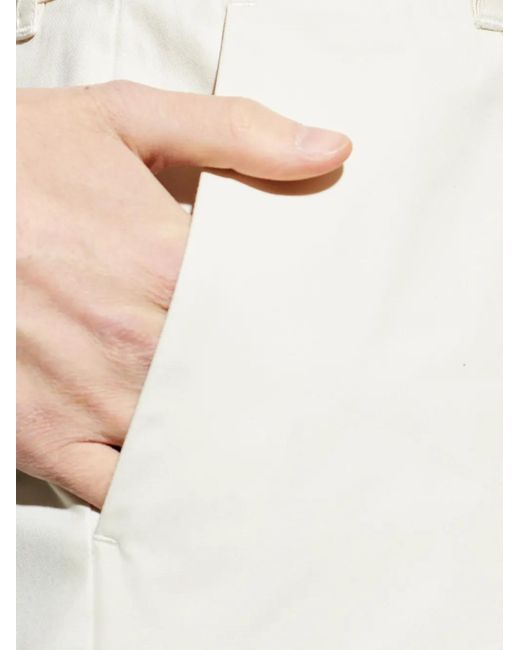 Bally White Cuffed Trousers for men