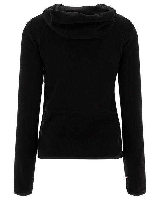 Moncler Black Logo-Patch Fleece Jacket