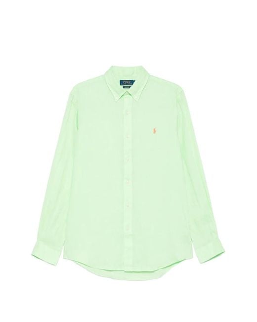 Polo Ralph Lauren Green Long-Sleeve Shirt for men