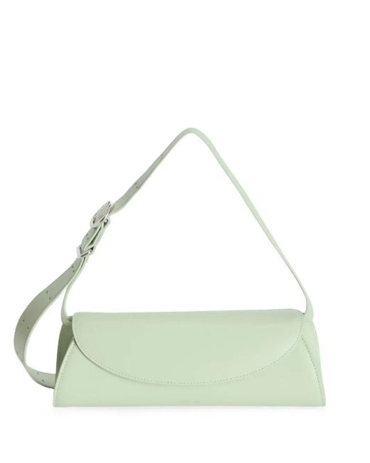 Jil Sander Green Small Cannolo Iconic Line Tote Bag