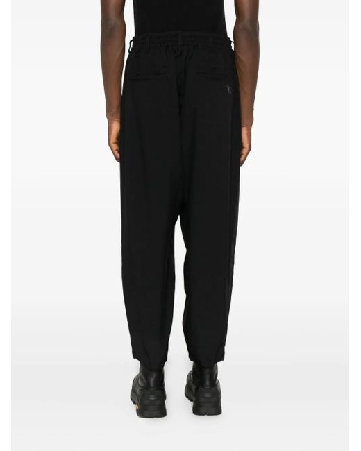 Y-3 Black Drawstring-Waist Pants for men
