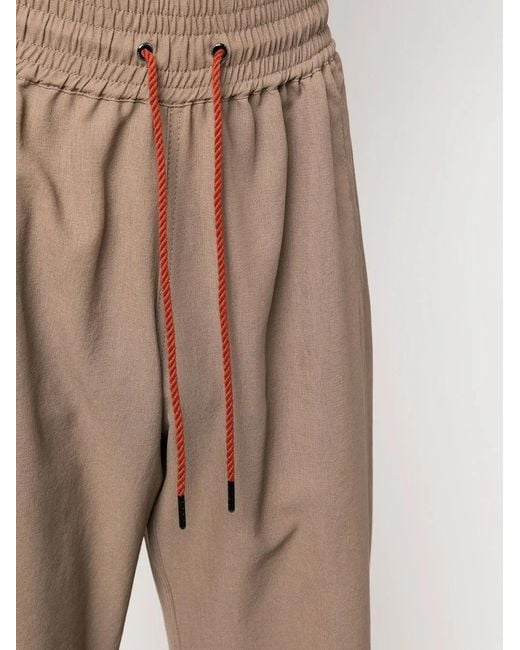 Viktor & Rolf Brown Wide-Leg Drawstring-Waist Trousers for men