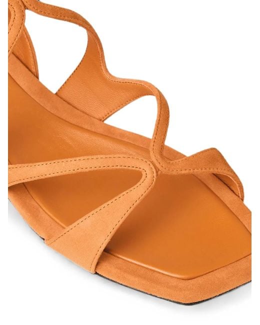 Jimmy Choo Brown Ayla Sunset Suede Flat Sandals