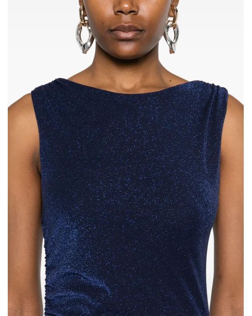 Kaos Blue Maxikleid Aus Lurex
