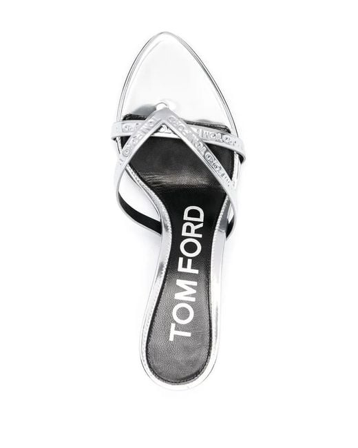 Tom Ford Metallic Leather Sandals