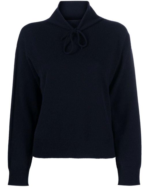 Theory Blue Fine-knit Cashmere Hoodie