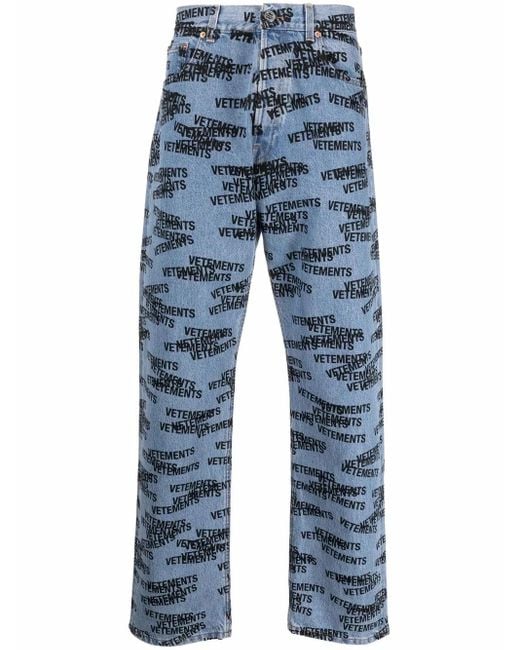 Vetements Jeans Blue for men