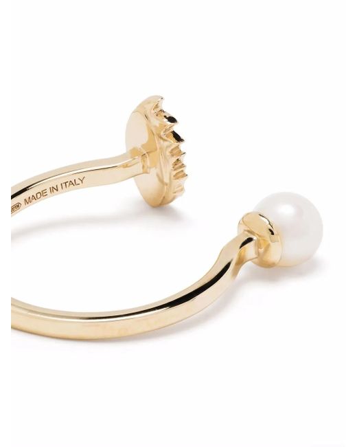 Delfina Delettrez Metallic 9Kt Micro-Eye Piercing Sapphire And Pearl Ring