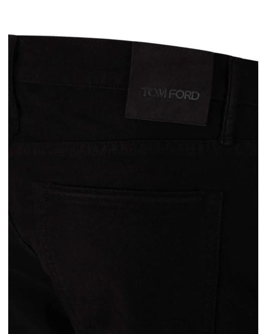 Tom Ford Black Logo-Patch Jeans for men