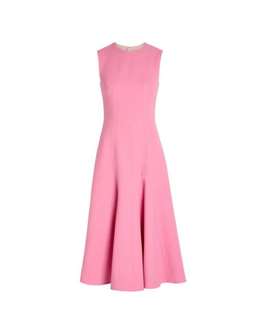 Emilia Wickstead Pink Benicia Sleeveless Midi Dress
