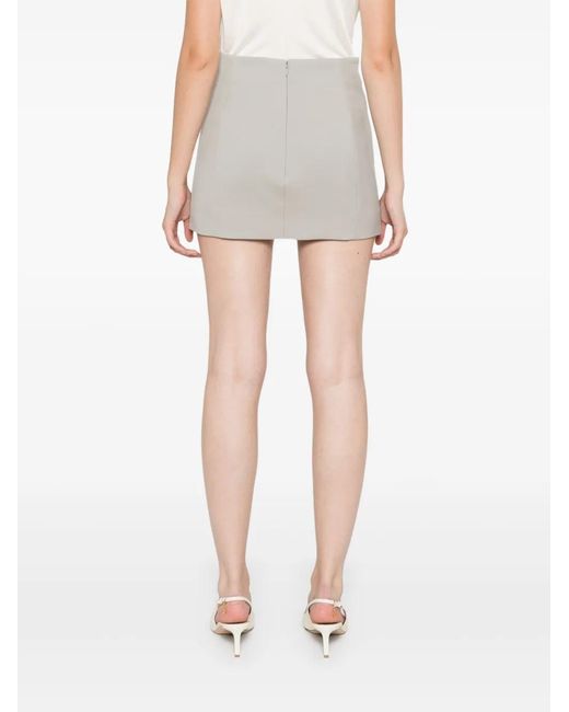 Wardrobe NYC Gray Virgin-Wool Mini Skirt
