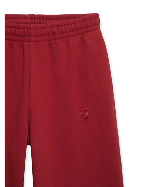 Anine Bing Logo-Embroidered Sweatpants