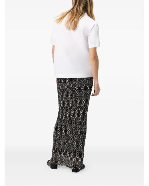 Missoni White Wave-Pattern Box-Applique T-Shirt