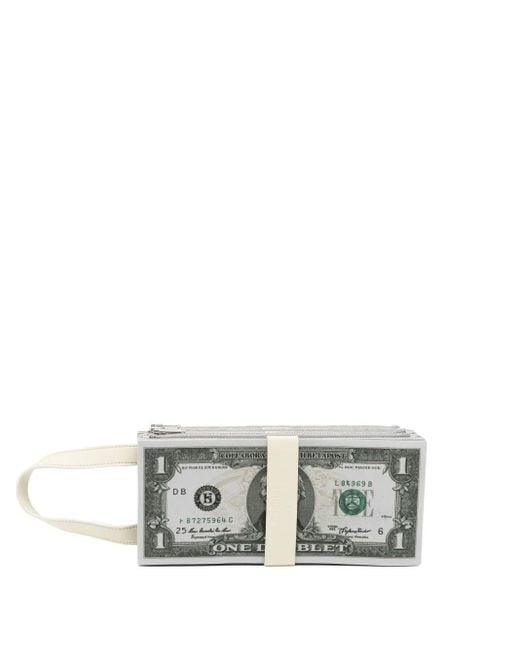 Clutch A Forma Di Banconote di Doublet in Gray da Uomo