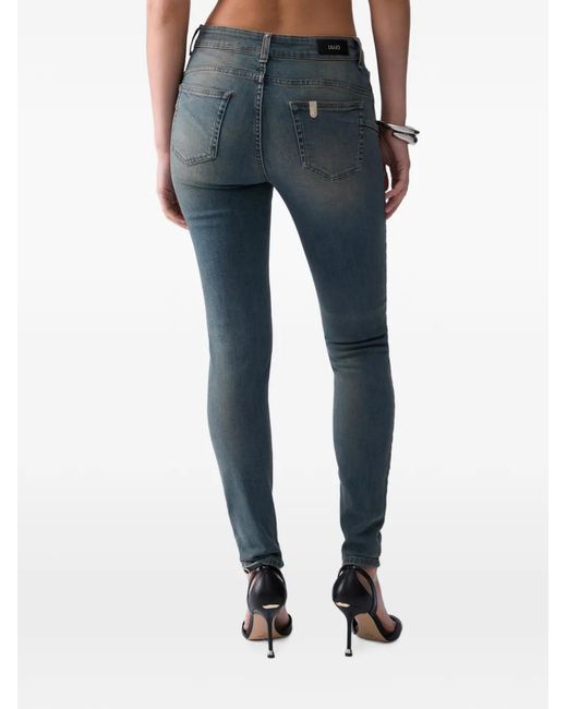 Liu Jo Blue Skinny Jeans With Crafted Buttons