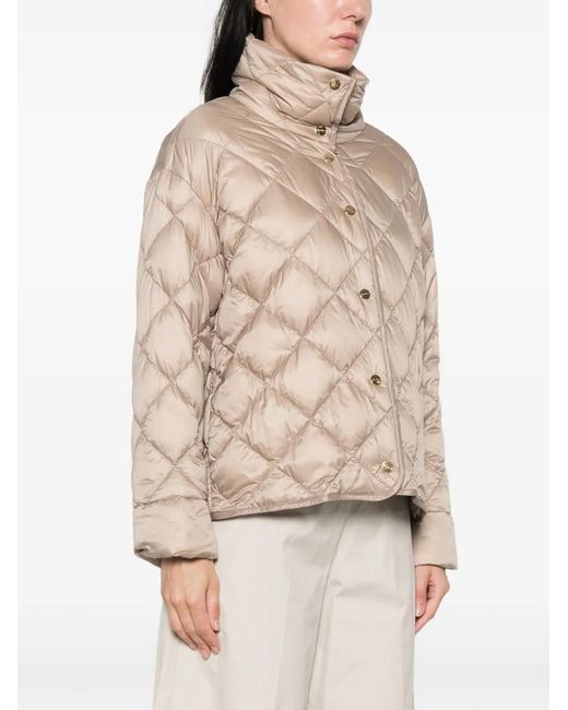 Max Mara Natural Quilted Down Jacket